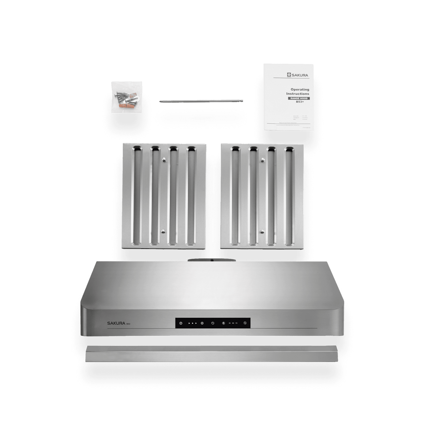 Sakura B-53 30" / 36" Range Hood - Wall Mount Chimney
