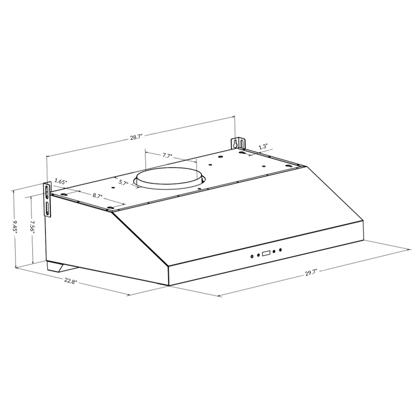 Sakura R-3312 30" Range Hood - Under Cabinet