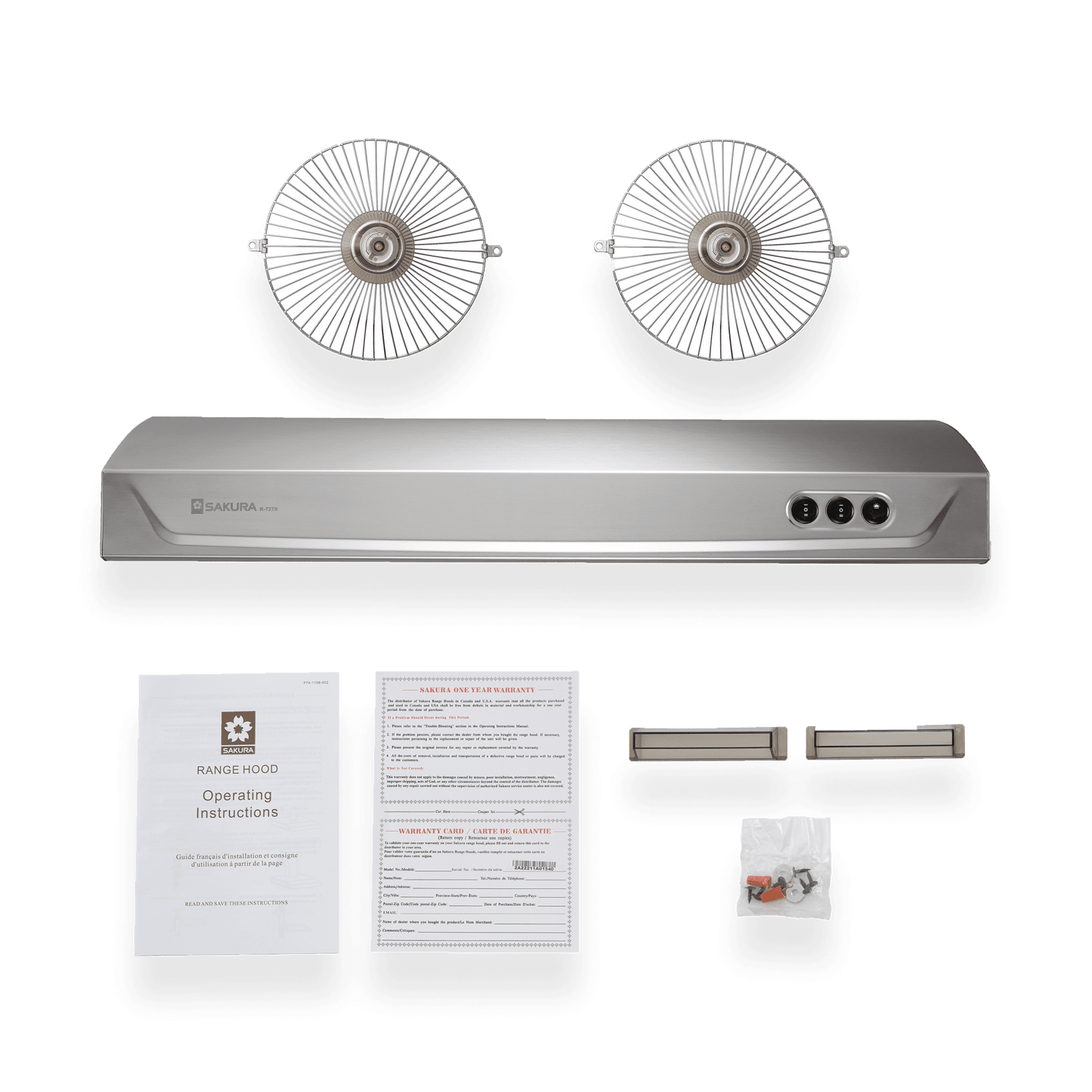 Sakura R-727II 30" Range Hood - Under Cabinet