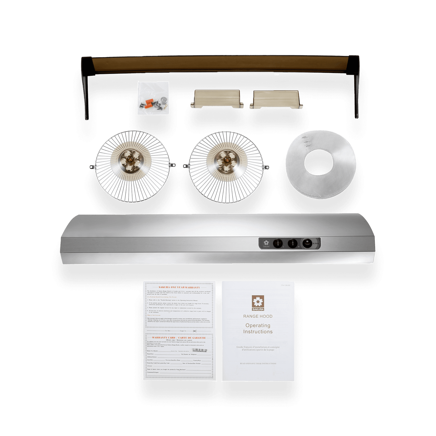 Sakura R-747II 30" / 36“ Range Hood - Under Cabinet