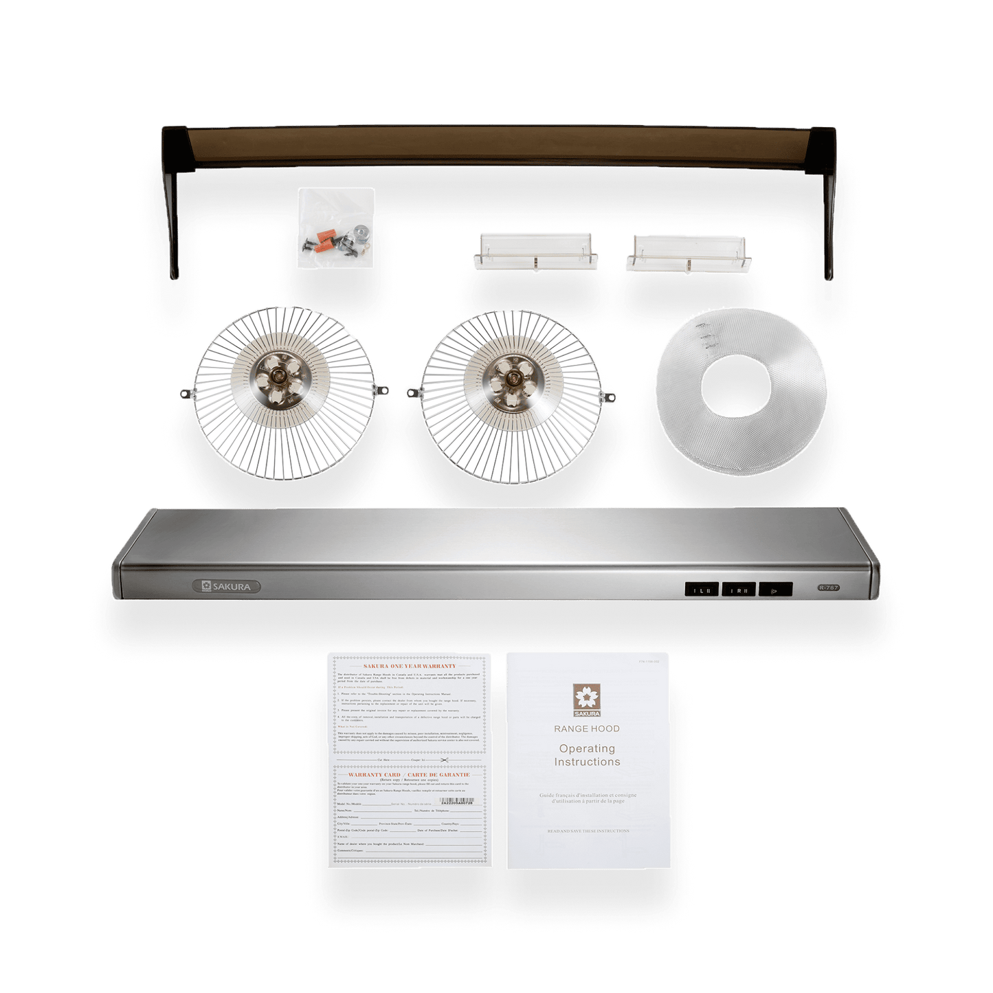 Sakura R-767 30" / 36" Range Hood - Under Cabinet